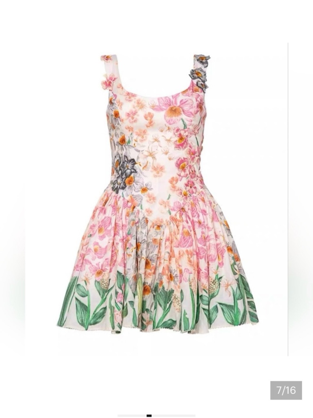 Agua by Agua Bendita Pluma Mini Dress in Jardinera